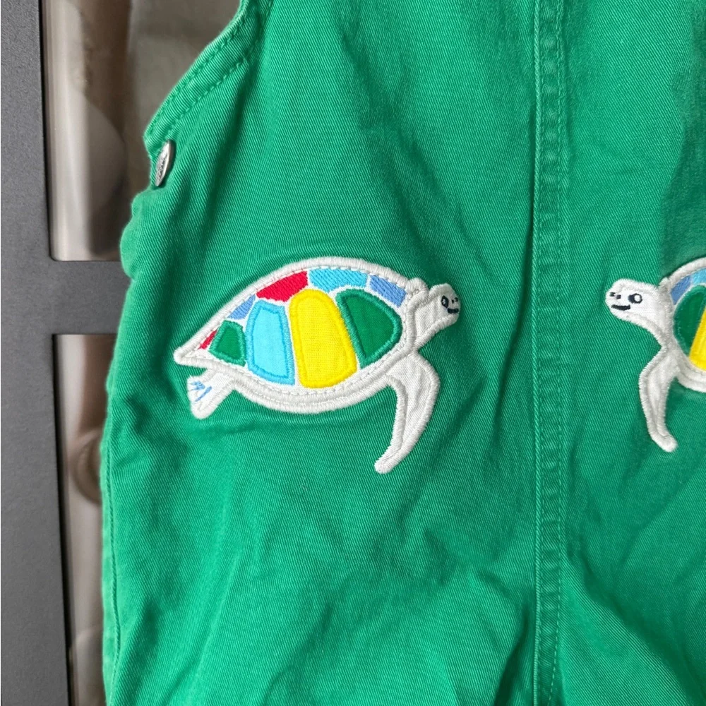 Baby Boden turtle applique overalls shortall romper mini toddler boy embroidered - Picture 4 of 6